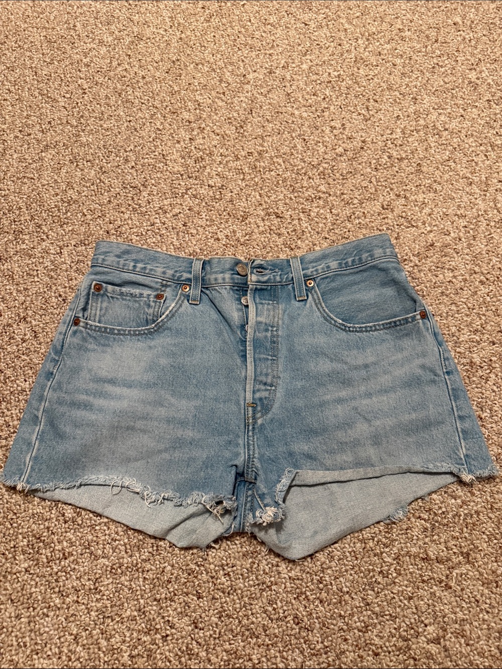 Levi’s High-Waist Light Blue Denim Women’s Shorts